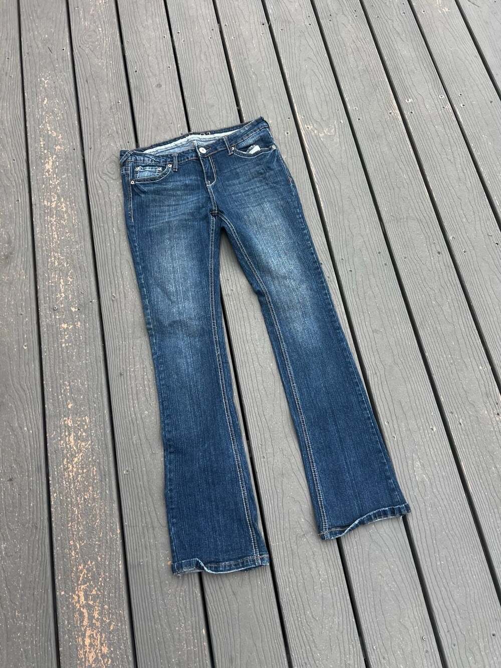 Y2K Rhinestone Embellished Bootcut Jeans